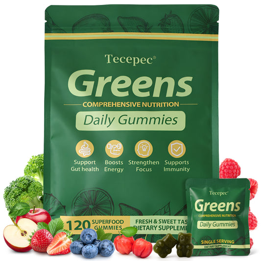 Daily Greens Gummies – Fruits, Veggies & Adaptogens for Digestive Support