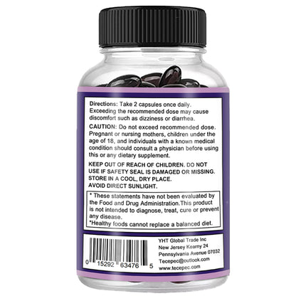Tecepec Melatonin 10mg Sleep Support Capsules | Advanced Formula for Restful Sleep | 120 Capsules