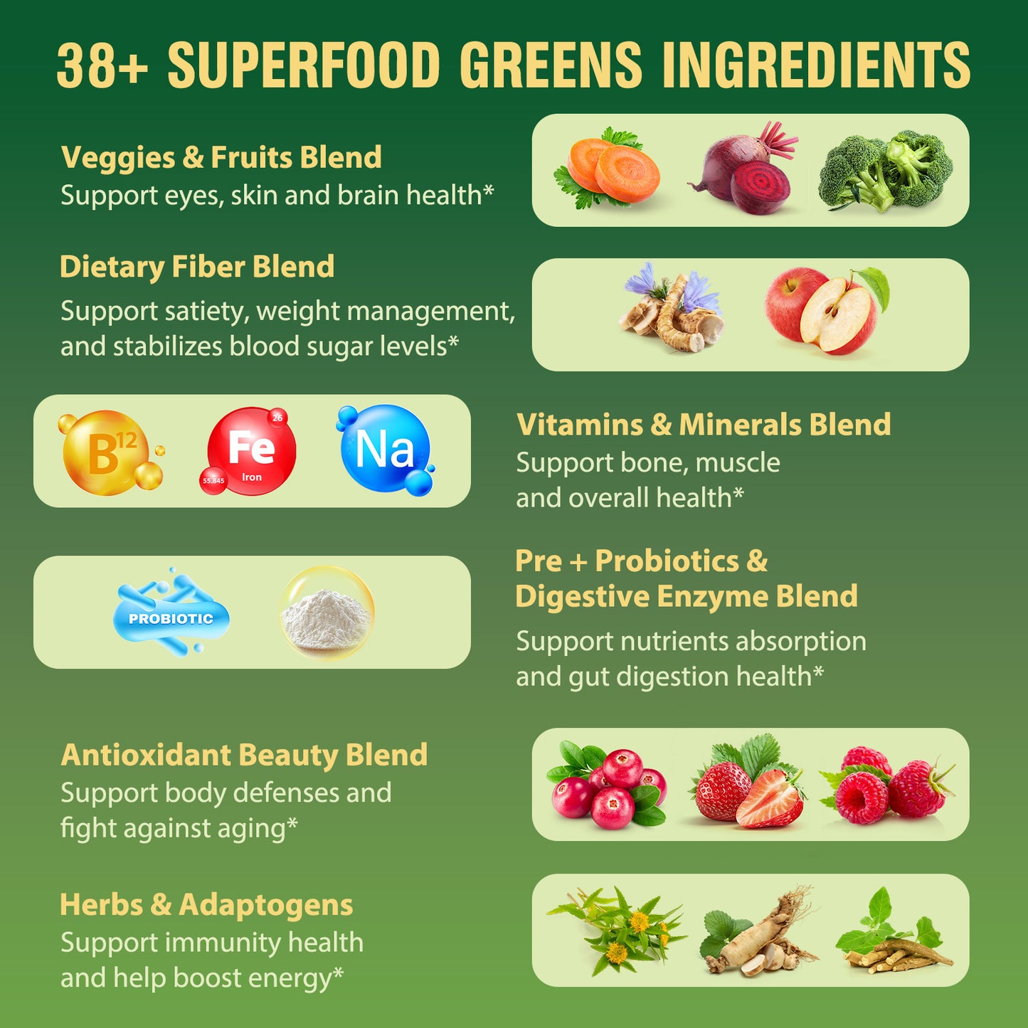 Daily Greens with Probiotics & Adaptogens